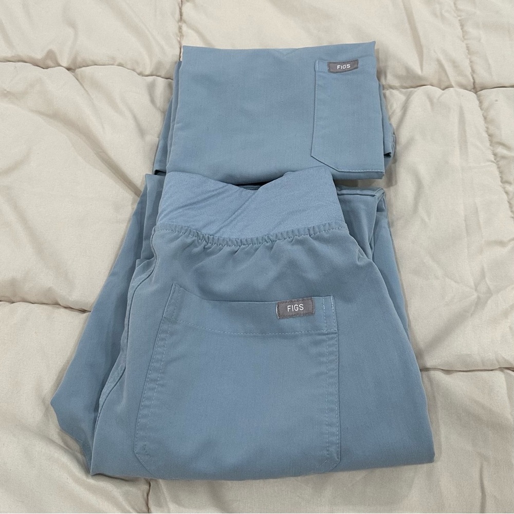 FIGS Scrubs Set Dusty Blue Limited Edition Used